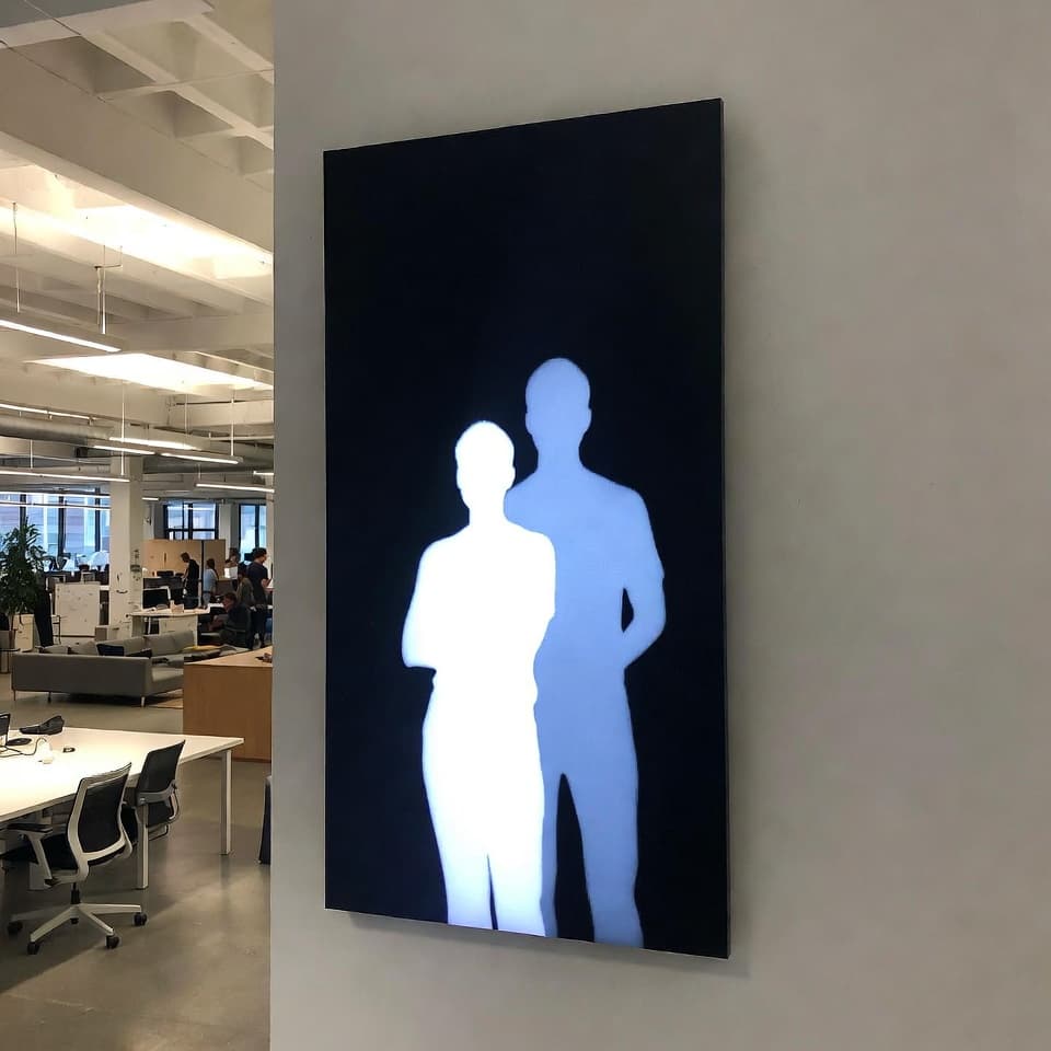 LED installation in office space